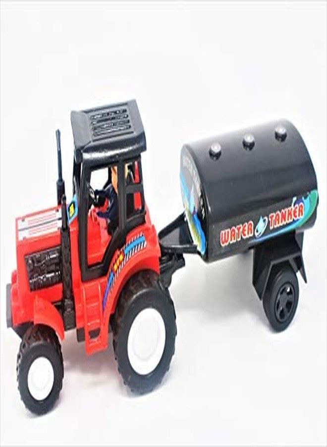 Shinsei Tractor Water Tanker Maintenance Free Pullback Spring Action Race Toy Gift for Boys 3+ Years. Strong ABS Plastic, NO Sharp Edges, BIS Certified. Pack of 1, Color Red - Image 2